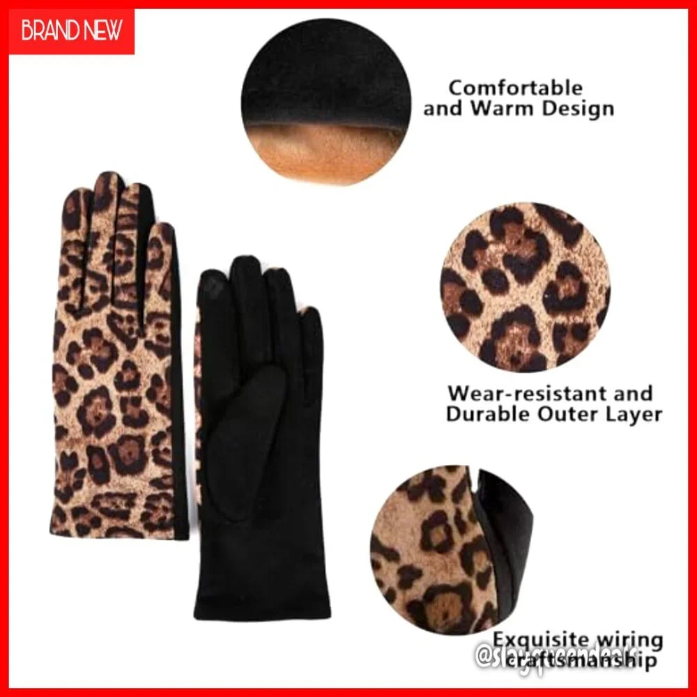 Women's Winter Velvet Gloves Soft Stretch Thermal Warm Cold Weather